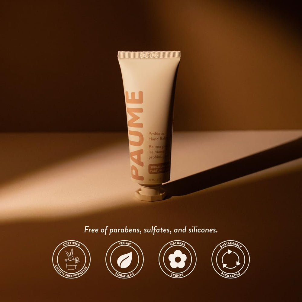 PAUME hand balm smooth texture close-up illustrating fast absorption and non-greasy finish