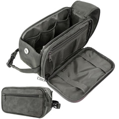 PAVILIA front view showing dark grey PU leather and durable design benefit organization