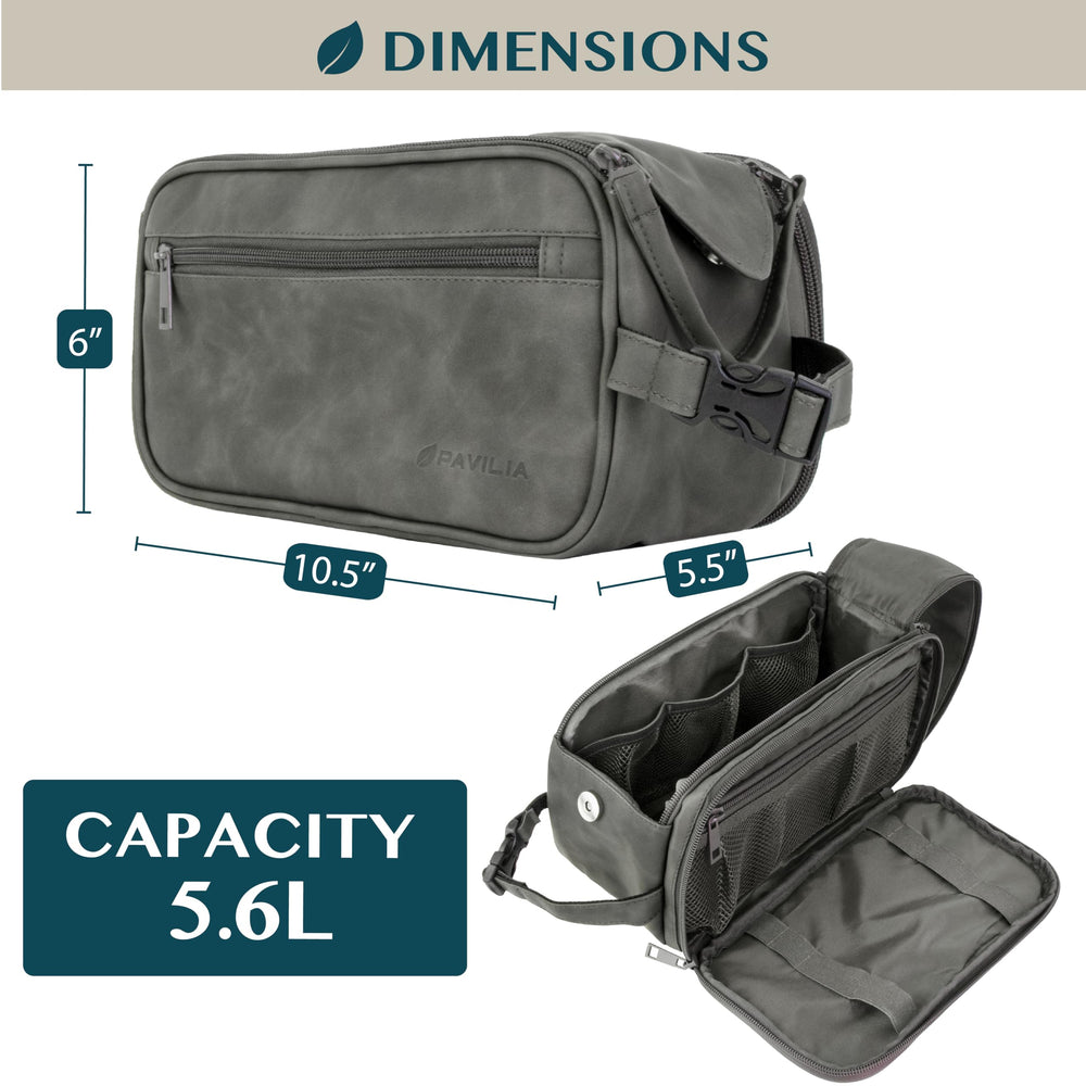 PAVILIA double-zip large opening showing easy access and quick packing benefit