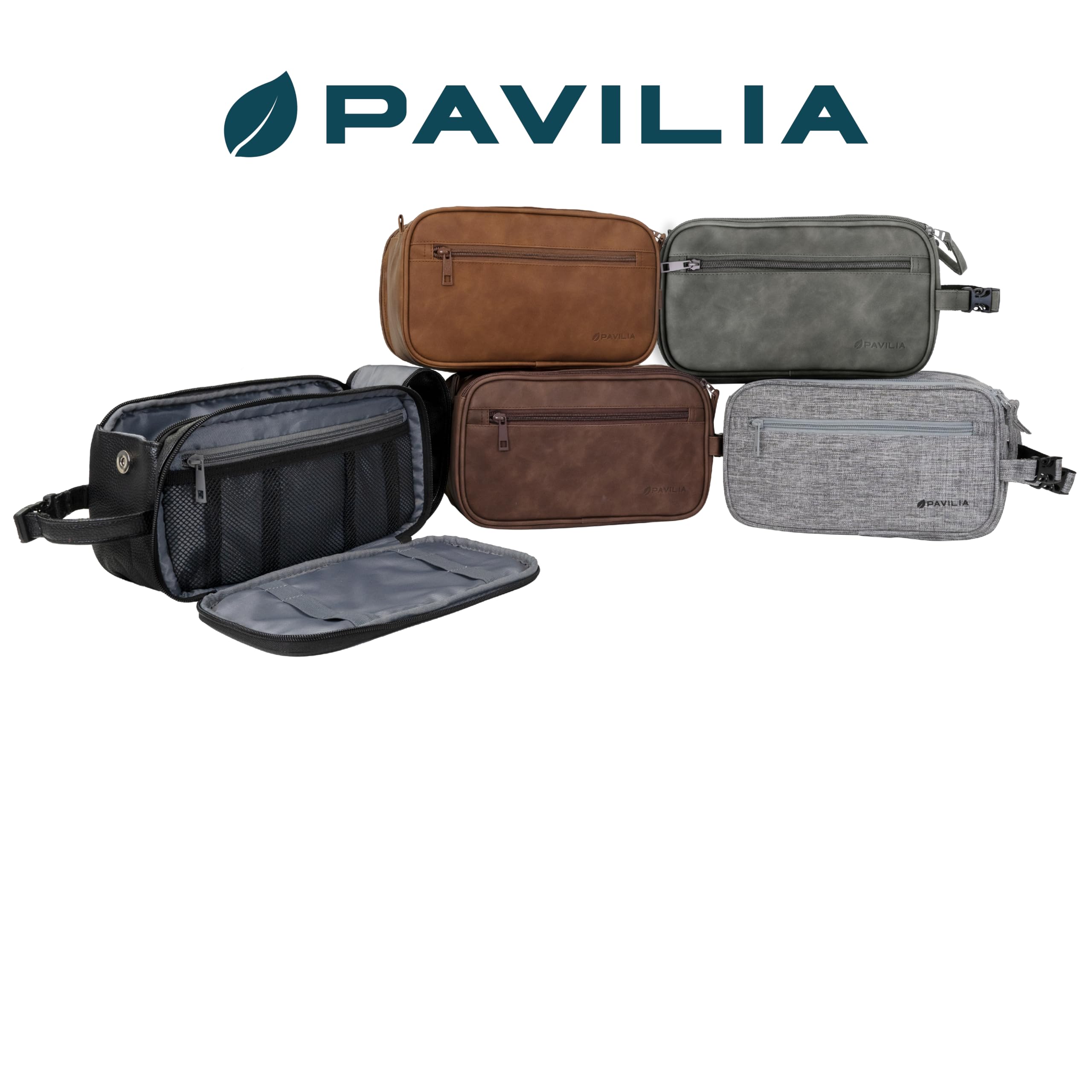 PAVILIA in a hotel bathroom setup highlighting tidy storage and travel convenience benefit
