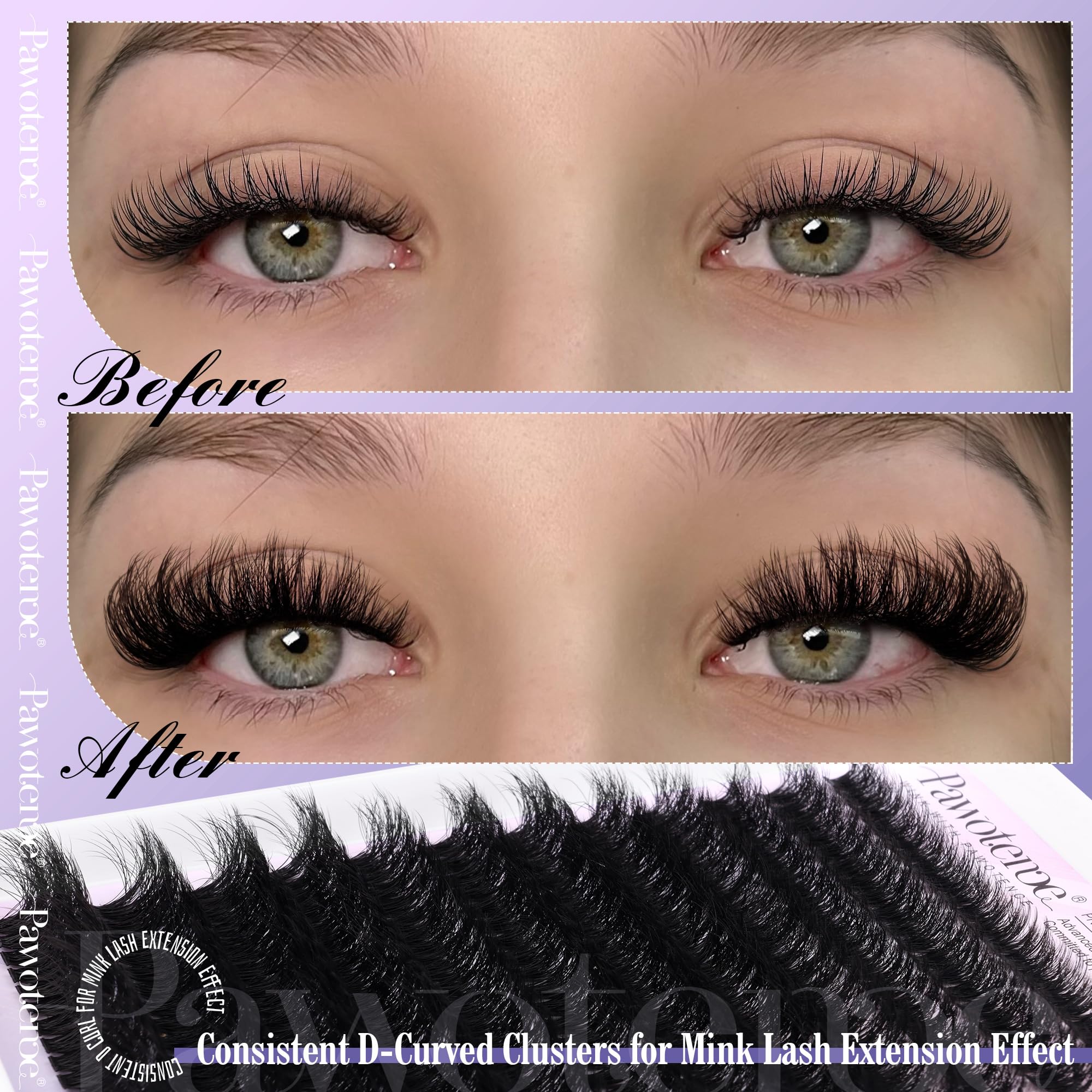 Pawotence lash bond and seal close-up for improved hold and durability