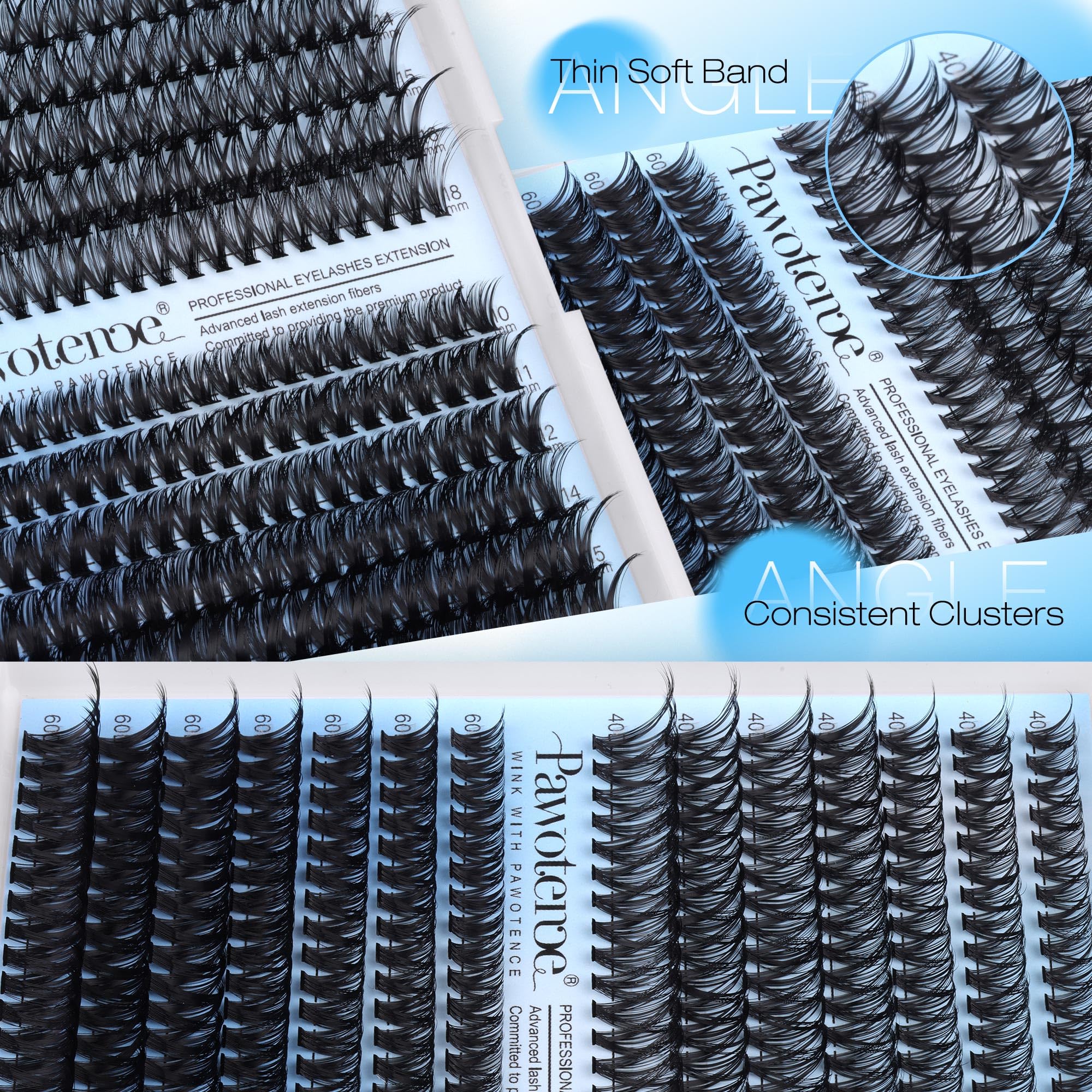 Pawotence comparison of 10 to 18mm clusters showing customizable lengths