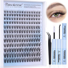 Pawotence front packaging showing complete lash cluster kit benefits
