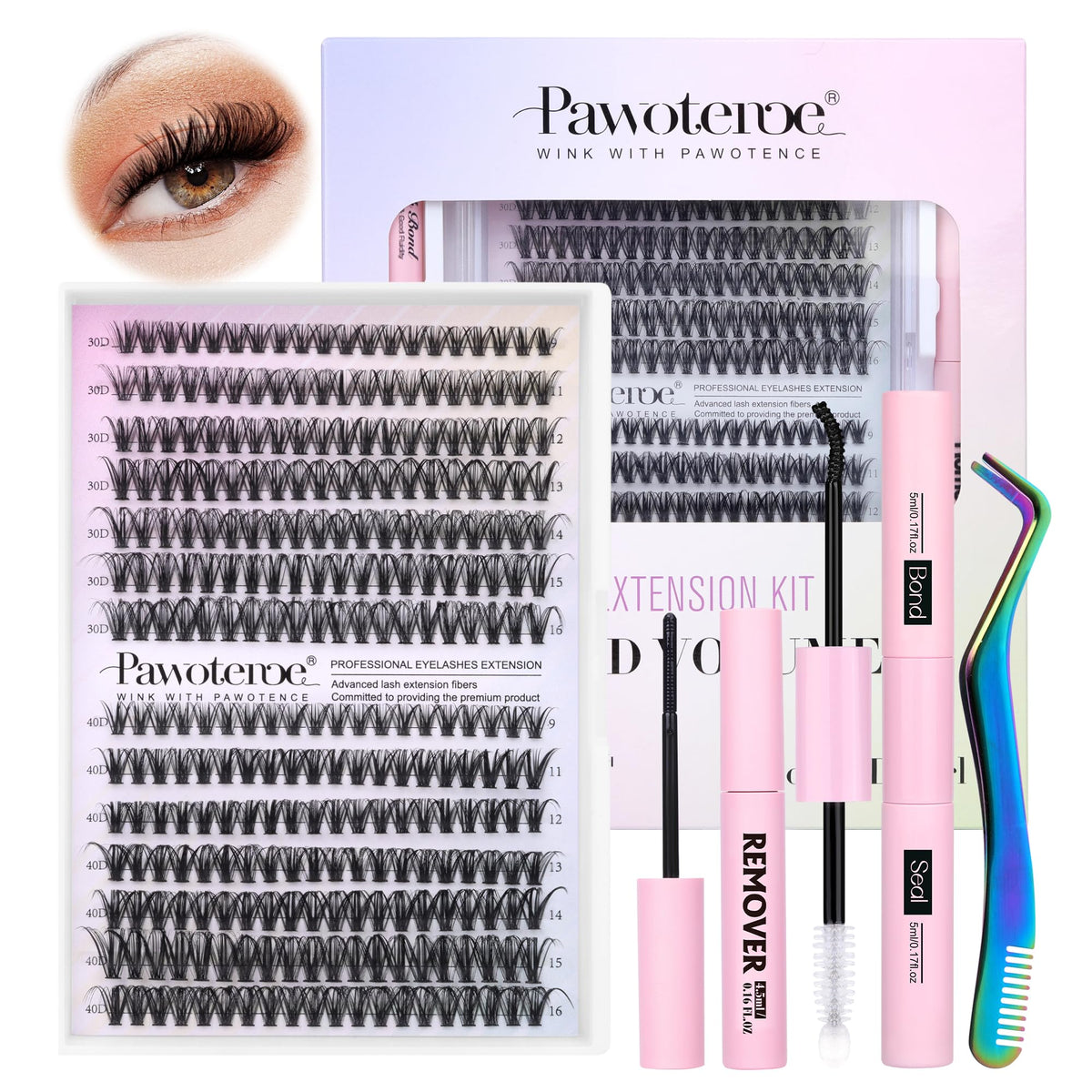 Pawotence front packaging showing full DIY kit contents for easy at-home application