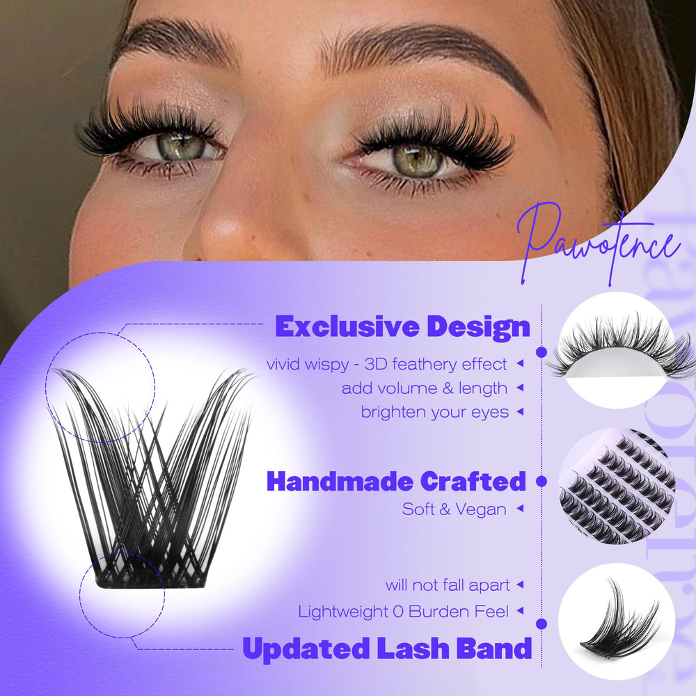 Pawotence lash bond and lash seal bottles showing secure long-lasting hold