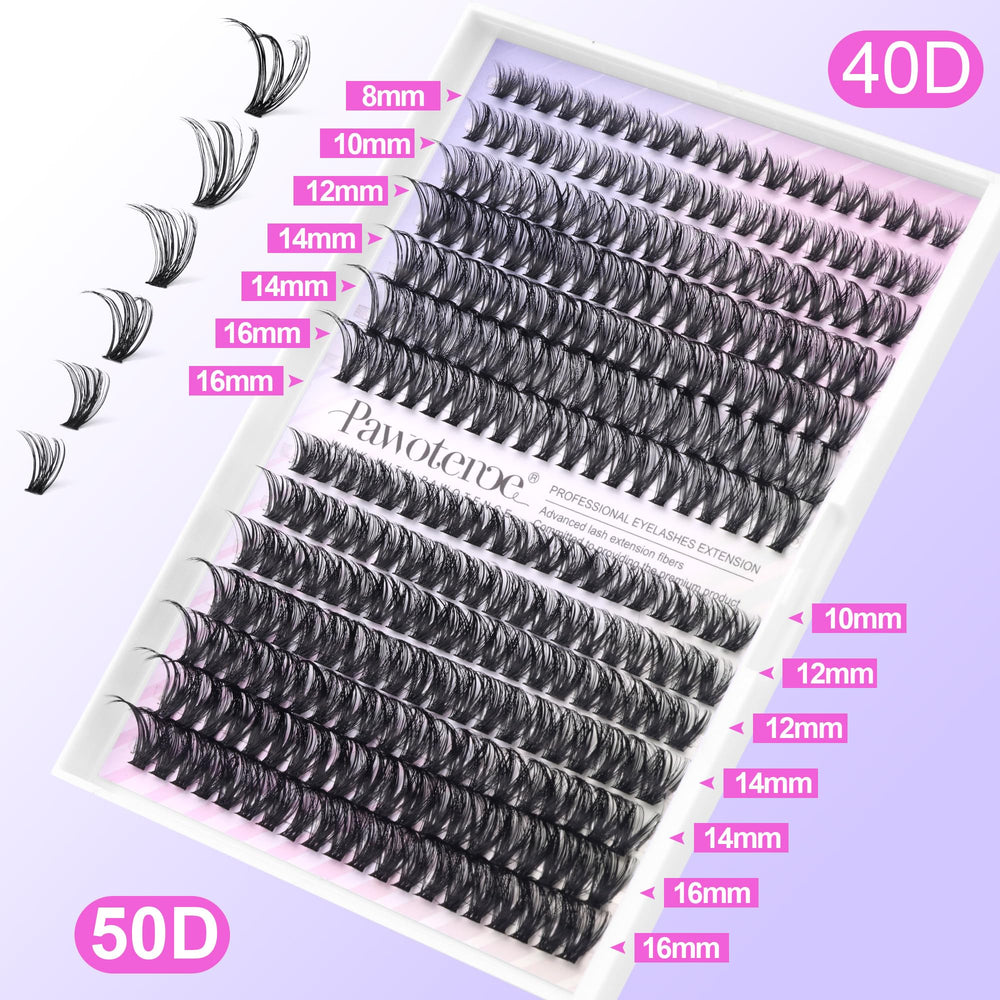 Pawotence lashes on model side profile showing fuller, lifted effect