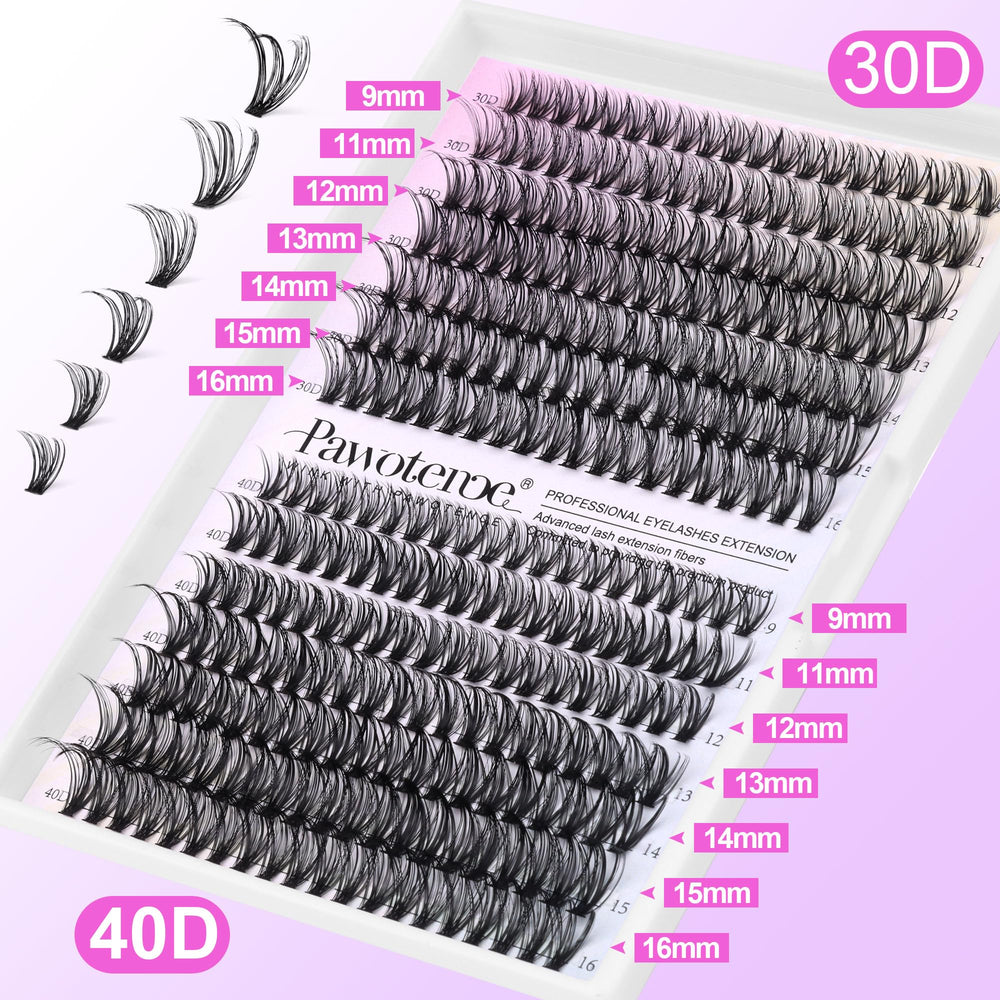 Pawotence layout highlighting 9–16mm cluster lengths for customizable volume
