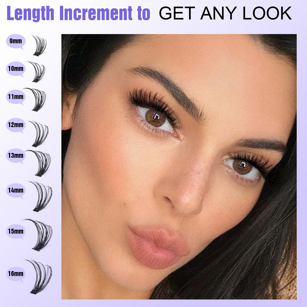 Pawotence lengths array displaying 9–16mm clusters for customizable looks