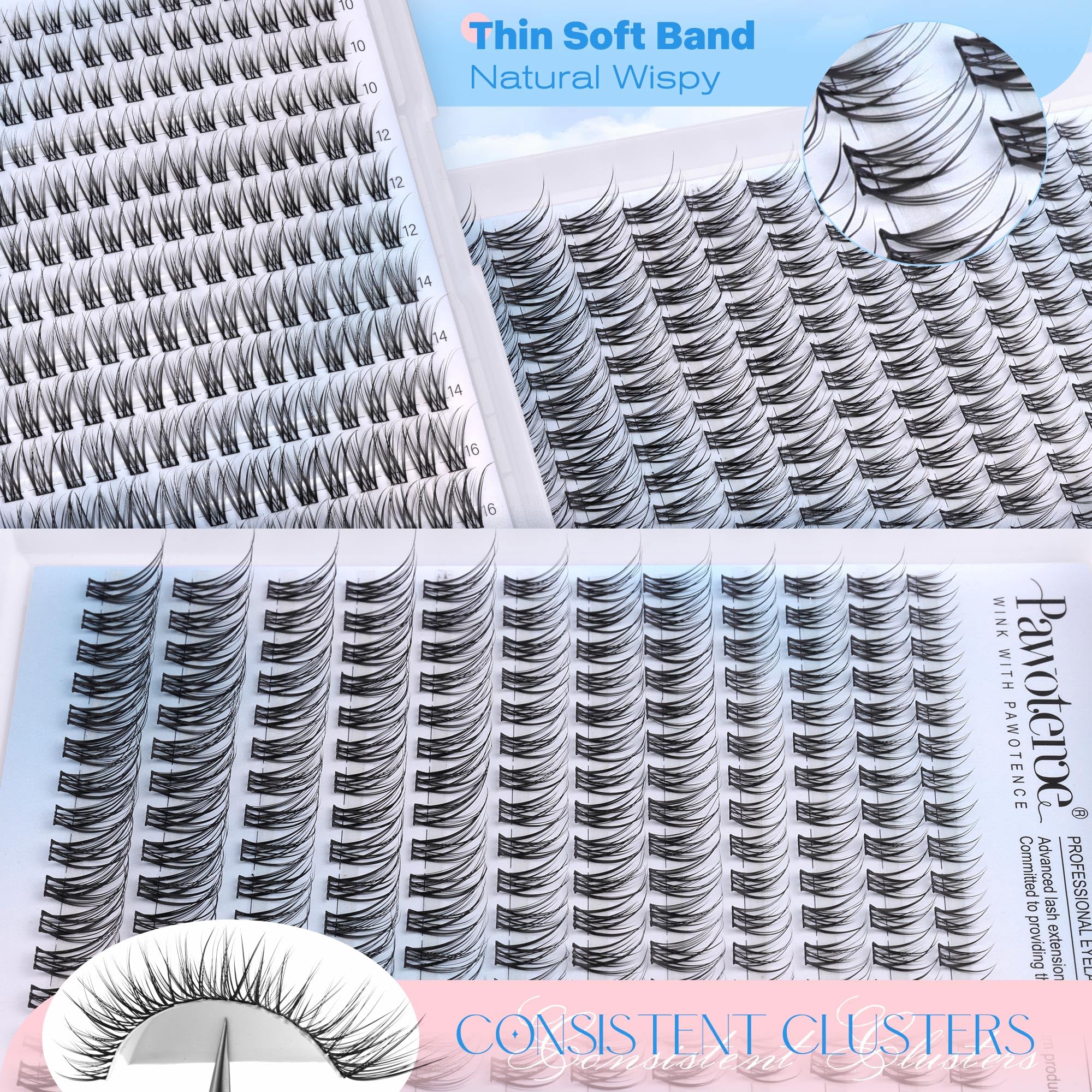 Pawotence comparison of 8mm to 16mm clusters for customizable length
