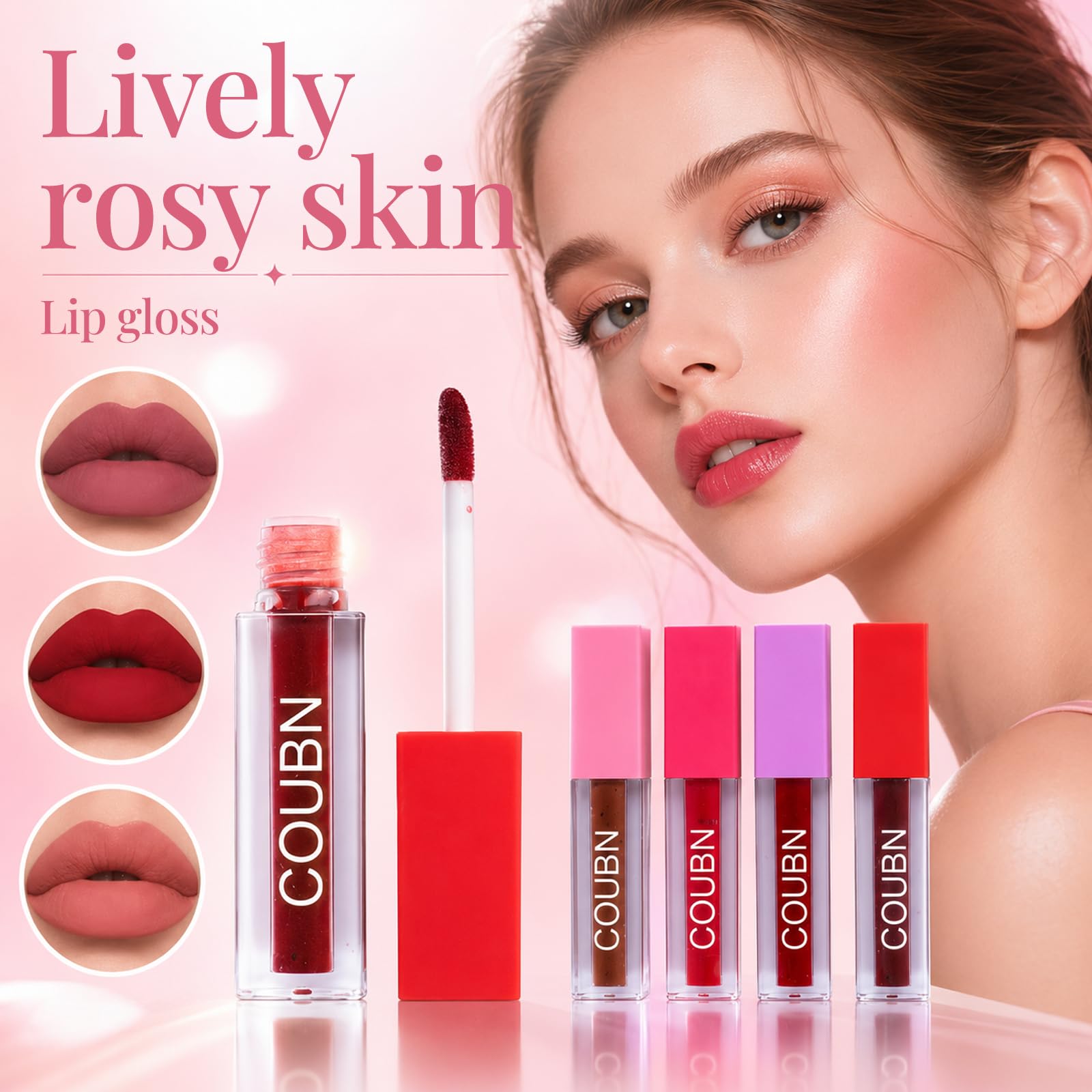 Pbutesf lip gloss collection displayed to show wearable shine and color options
