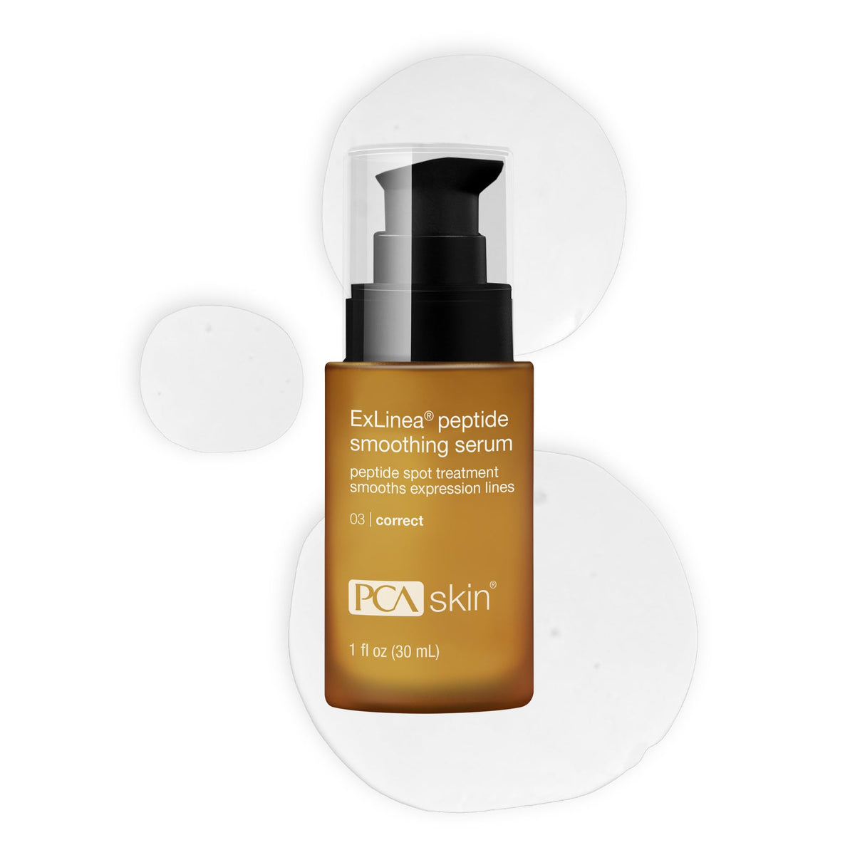 PCA SKIN front packaging showing 1 oz serum, clear and precise product benefit