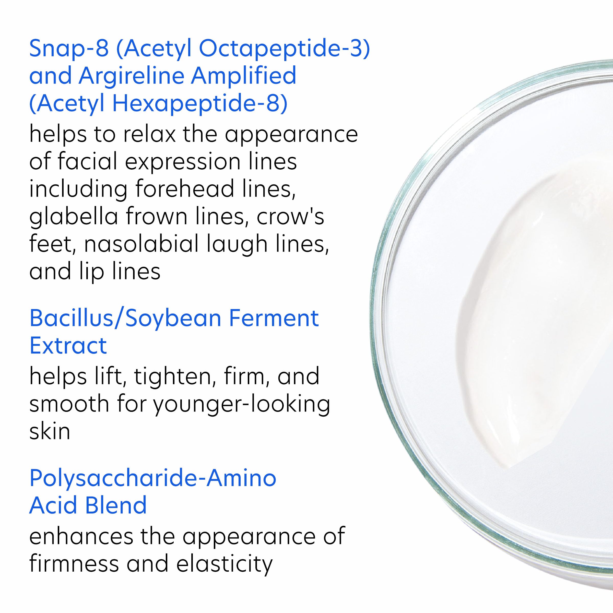 PCA SKIN applying serum to forehead, demonstrates smoothing of expression lines
