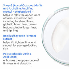 PCA SKIN applying serum to forehead, demonstrates smoothing of expression lines