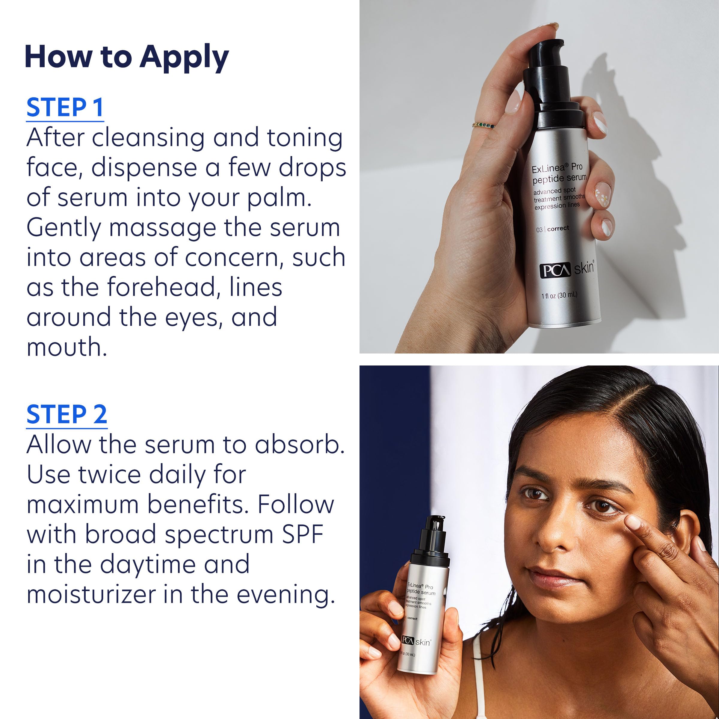 PCA SKIN box and bottle together, communicates complete product presentation