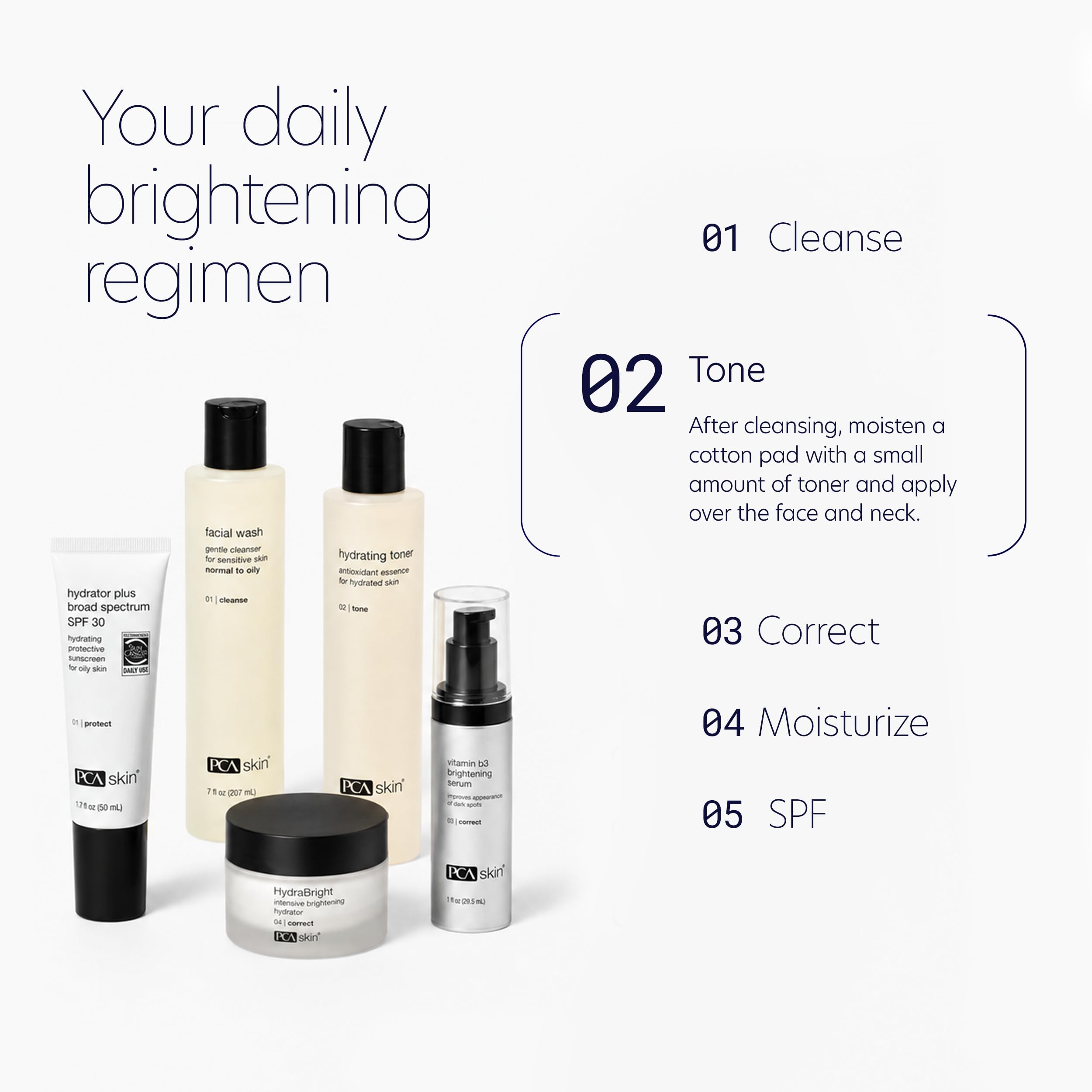PCA SKIN 7 oz bottle next to ruler showing true-to-size convenience benefit