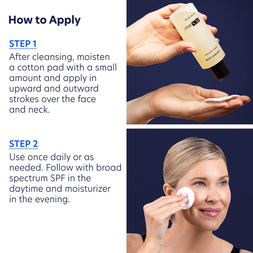 PCA SKIN toner paired with serum for a layered routine and improved hydration