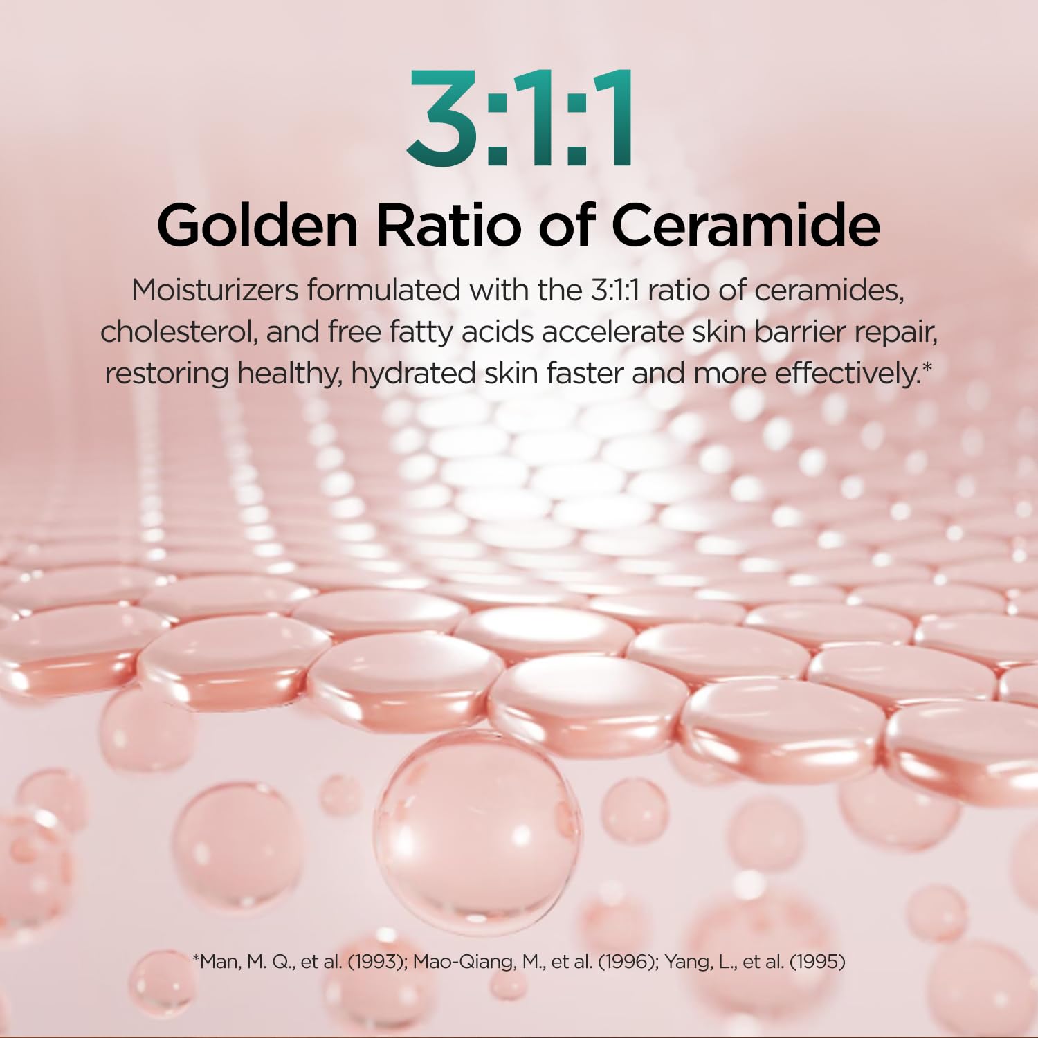 P.CALM application on model cheek illustrating smooth absorption and comfort