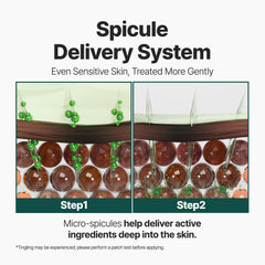 P.CALM pipette with serum drop showing the focused ingredient delivery benefit