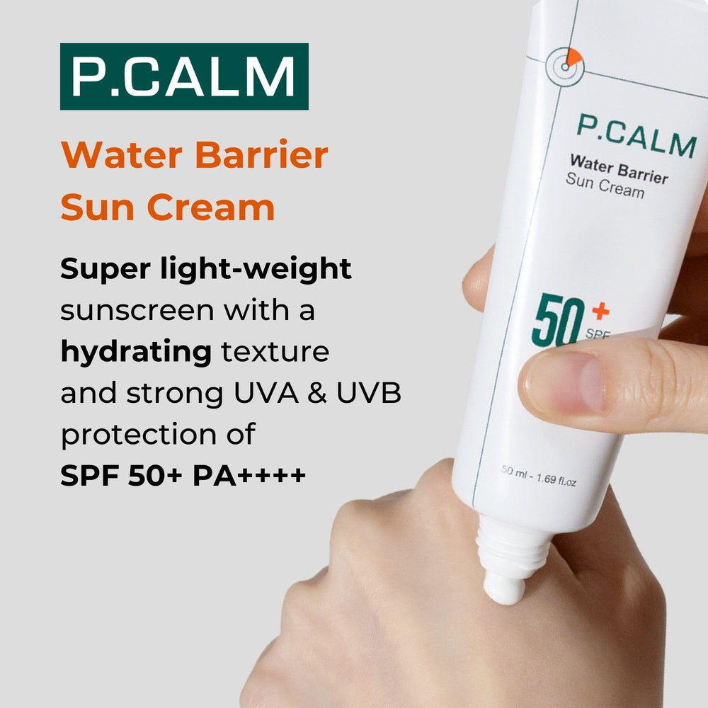 P.CALM texture close-up gel cream highlighting lightweight, hydrating finish