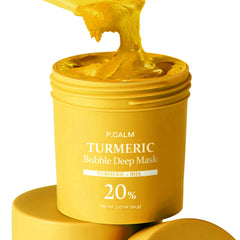 P.CALM tub front view showing product packaging and clear labeling benefit