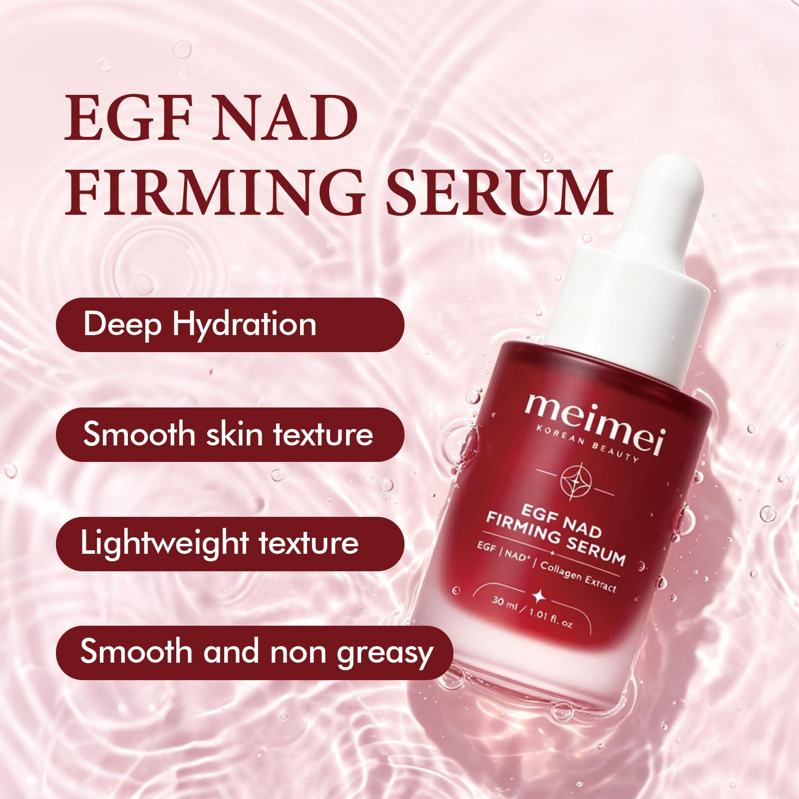 PDRN Volufiline Meimei dropper dispensing silky serum texture for smooth application
