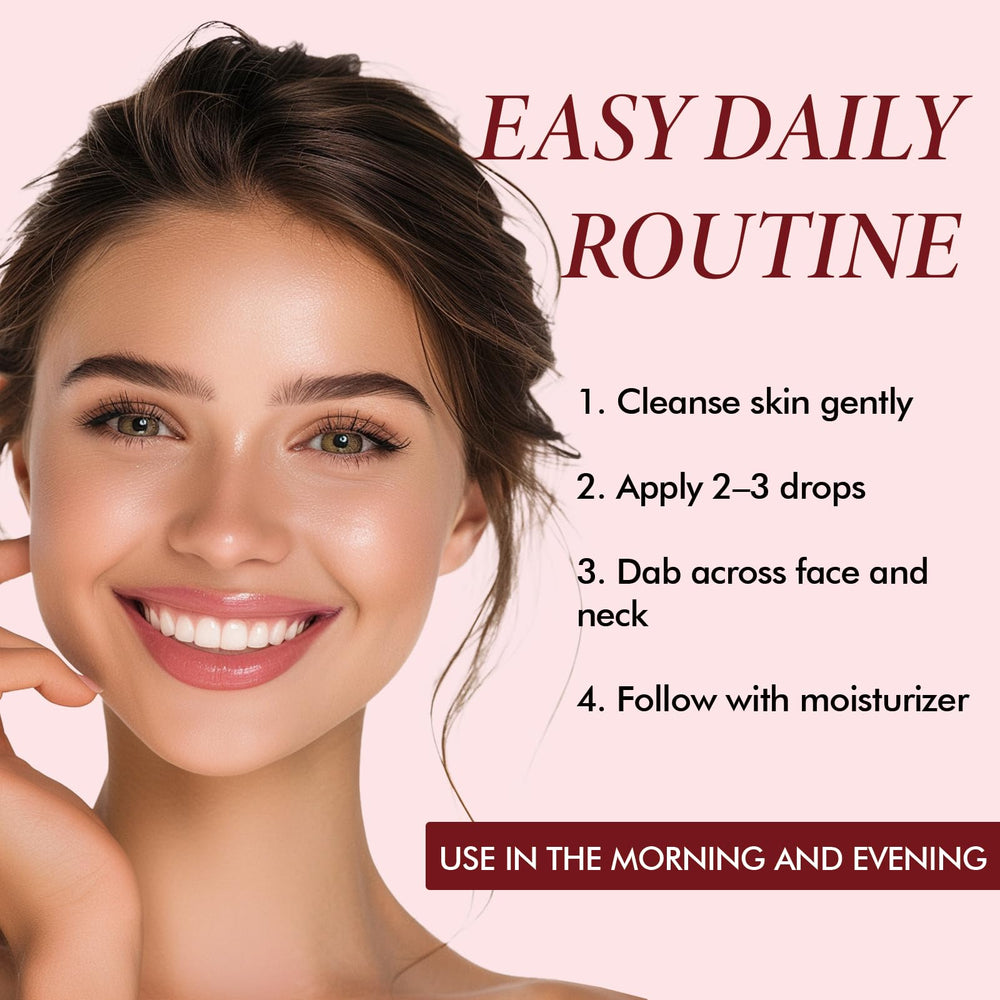PDRN Volufiline Meimei serum on fingers demonstrating easy spread and quick absorption