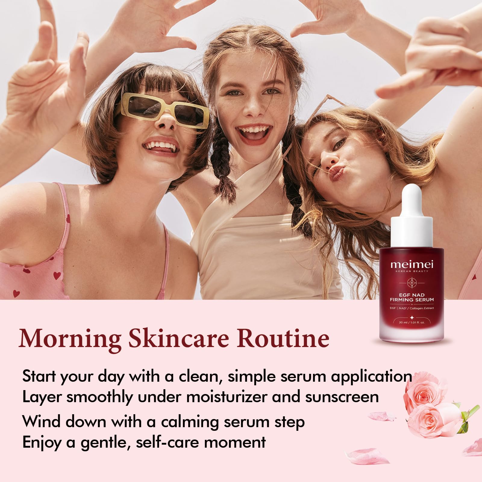 PDRN Volufiline Meimei bottle in hand to show true 30ml scale and portability
