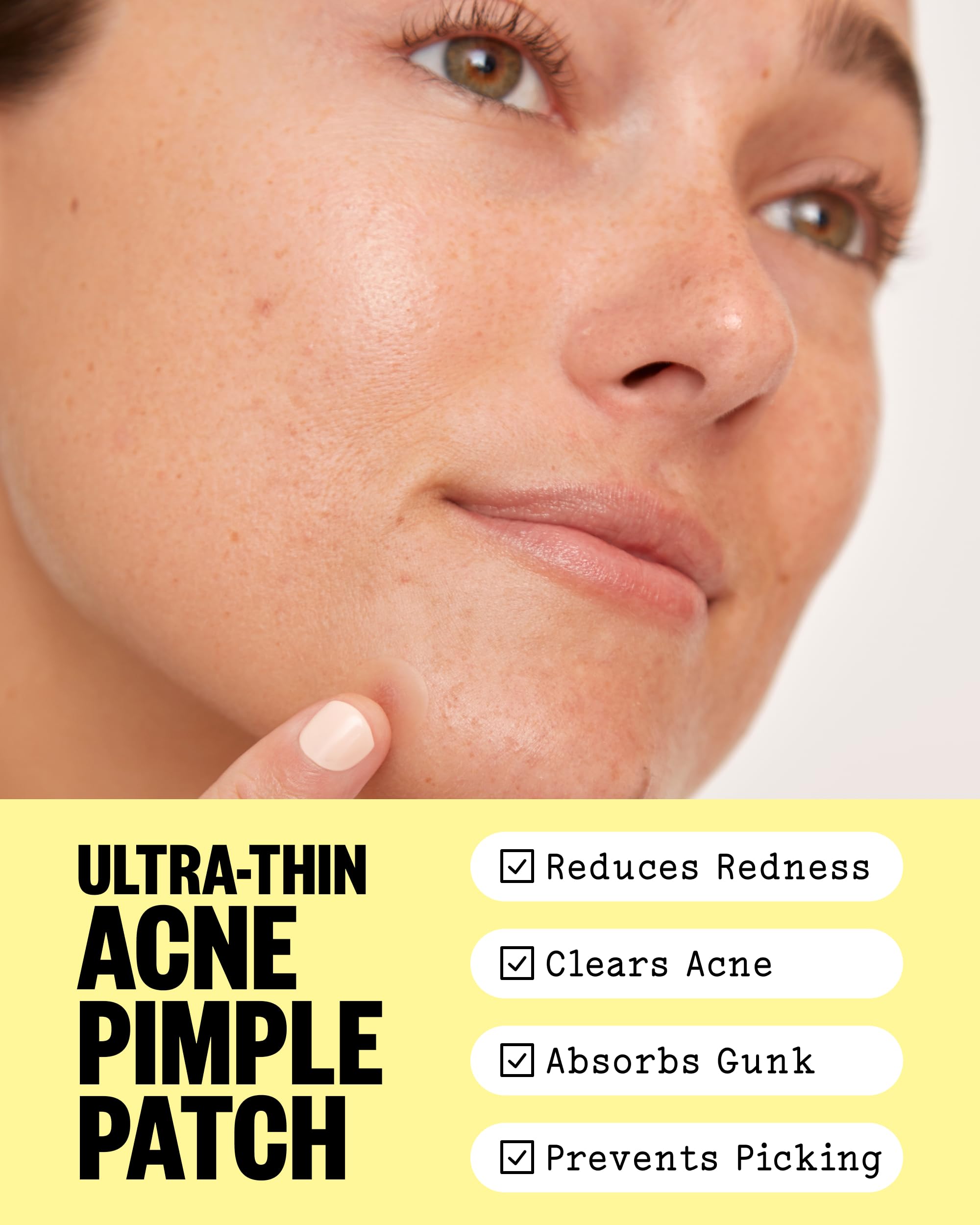 PEACE OUT single Day Dot adhered to skin demonstrating protective coverage