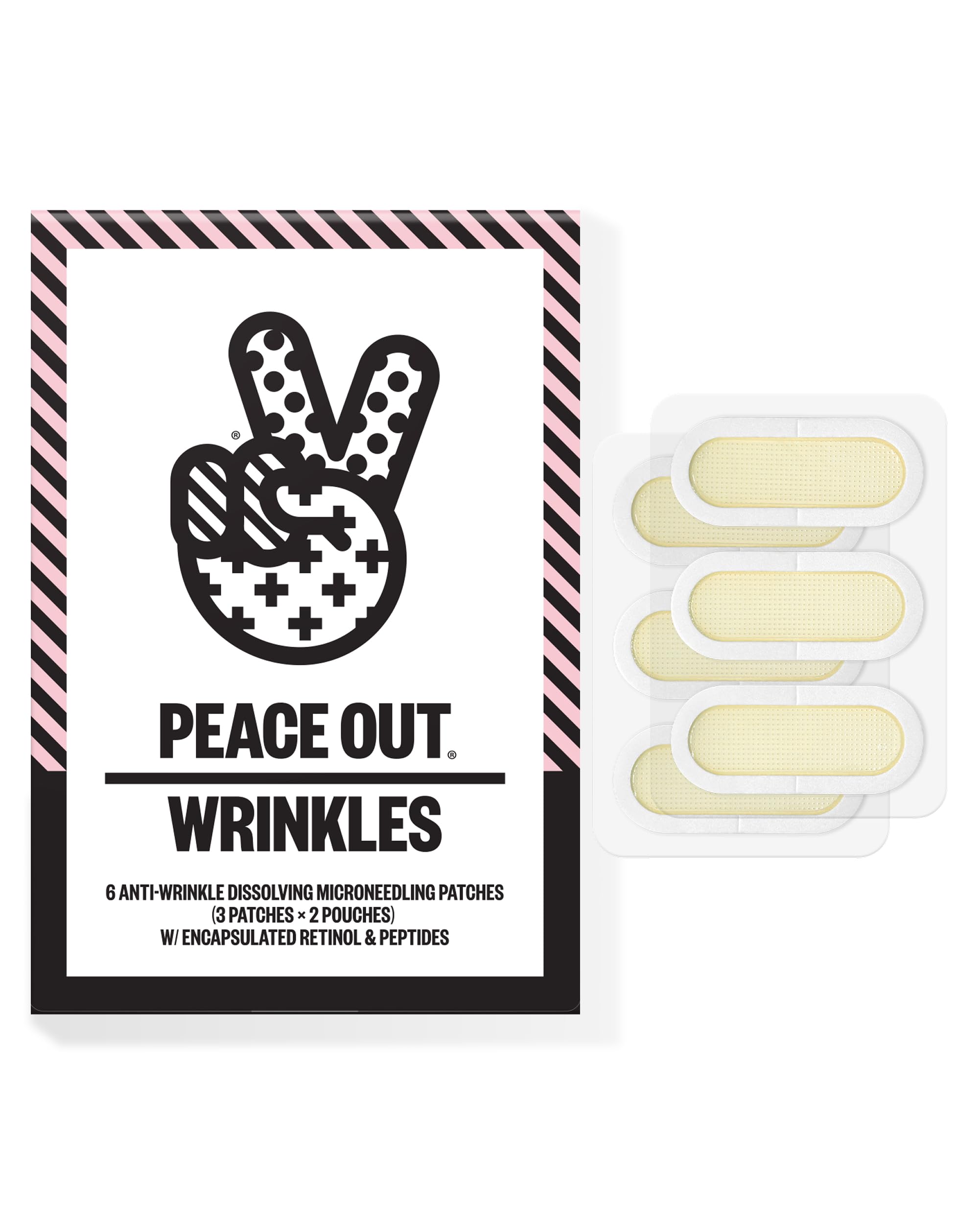 PEACE OUT front packaging showing patch box and benefits