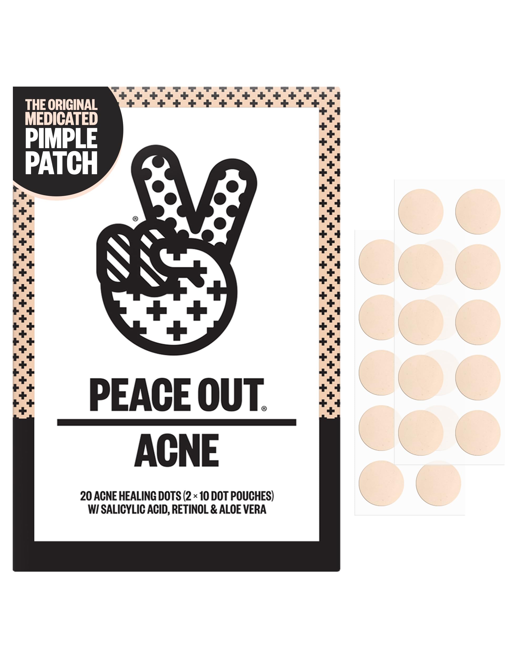 PEACE OUT front packaging showing 20-count box and branding benefit quick identification