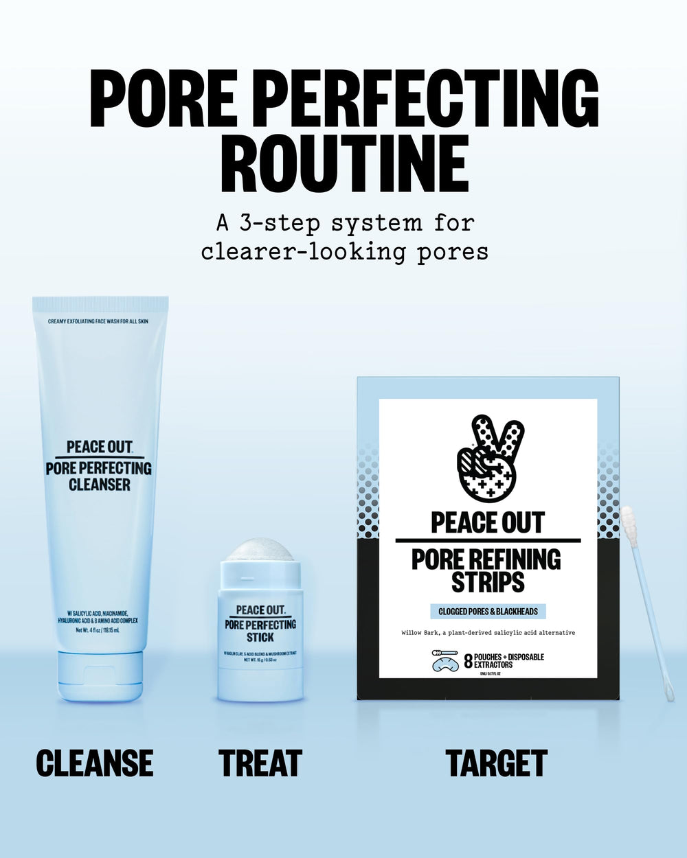 PEACE OUT lifestyle bathroom scene showing easy at-home treatment