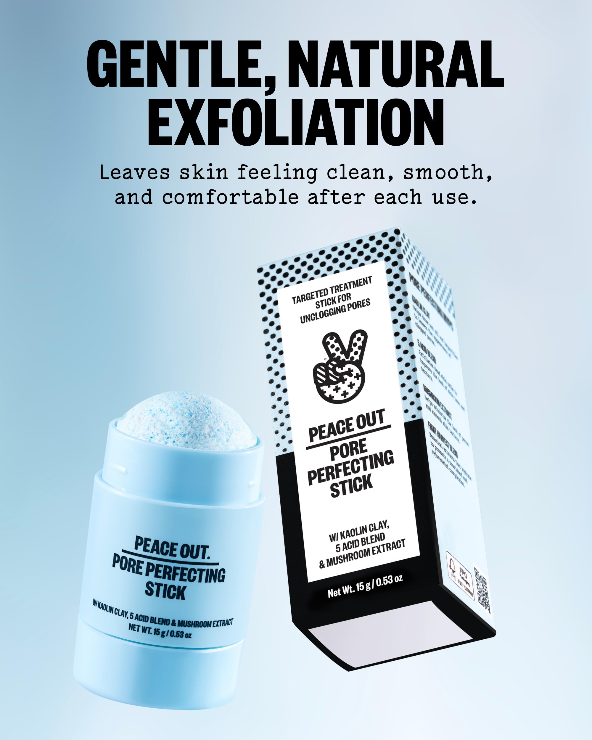 PEACE OUT product label and tube copy to show ingredients and usage instructions benefit