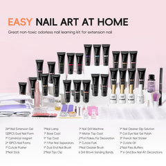 PEACECOLOR 24-color poly gel array showing color variety and choices