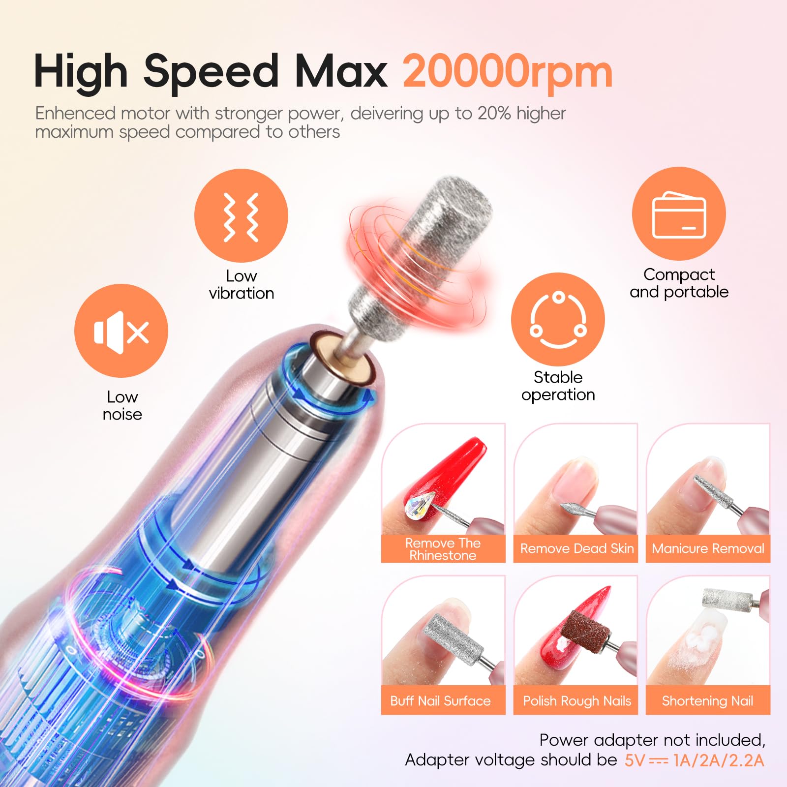PEACECOLOR mini LED UV lamp curing nails for fast reliable cures