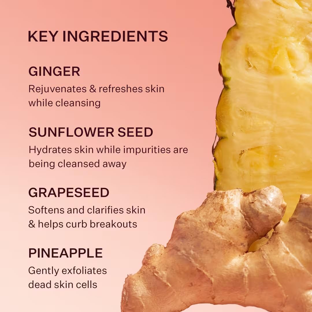 Peach & Lily emulsified rinse showing non-greasy milky finish