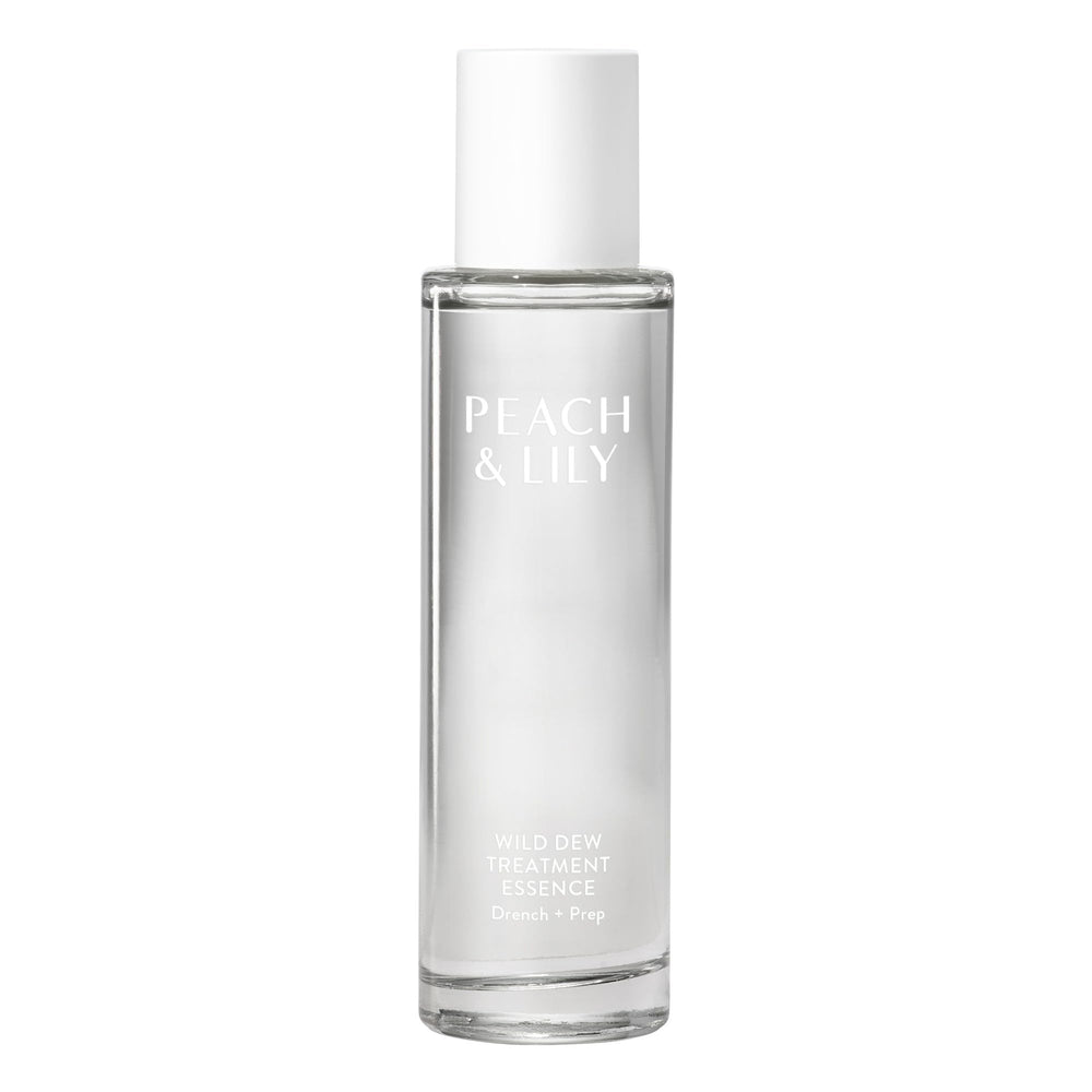 Peach & Lily front bottle view showing sleek label and size, conveys trust