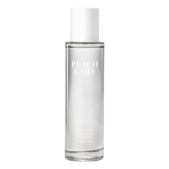 Peach & Lily front bottle view showing sleek label and size, conveys trust