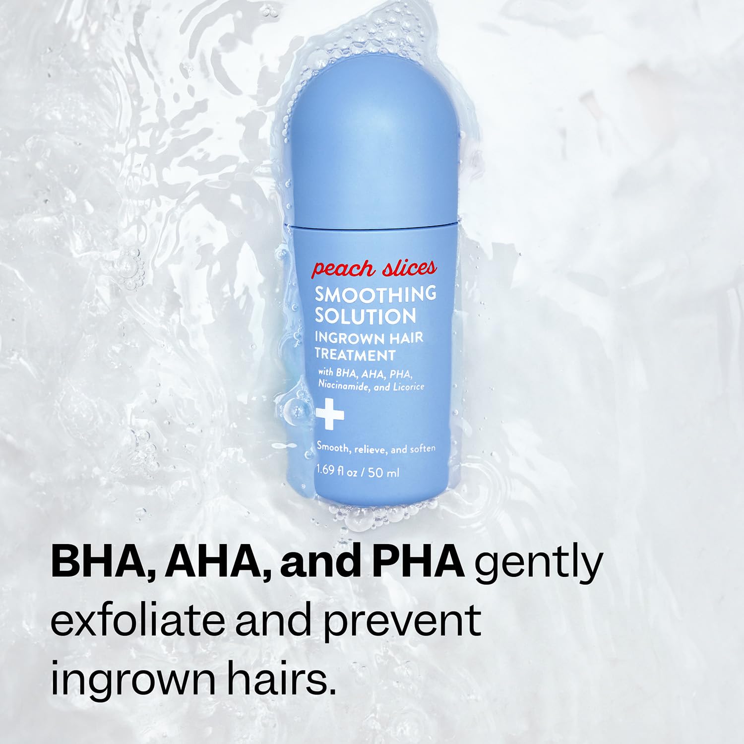 Peach Slices ingredient label showing actives like BHA and niacinamide benefits