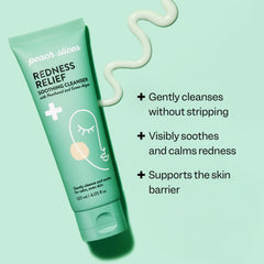 Peach Slices texture foam detail illustrating soft lather that soothes and removes impurities