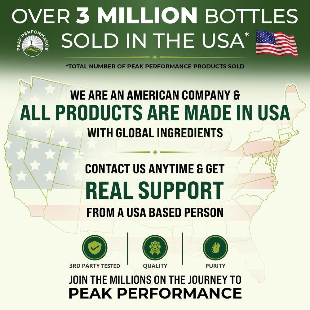 Peak Performance arranged organic ingredient botanicals for natural sourcing