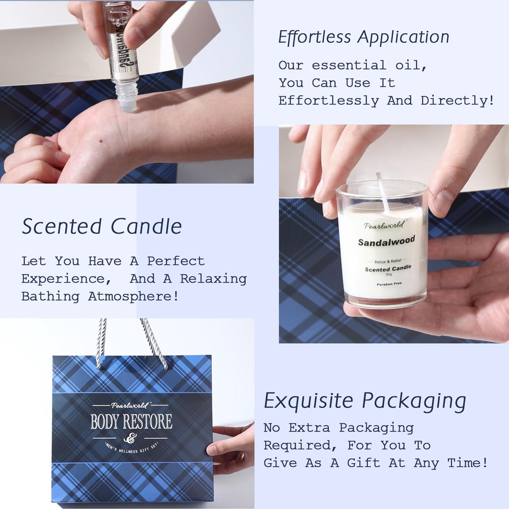 PEARLWORLD bath bombs and salts arranged to show dissolving fizz and relaxing soak benefit