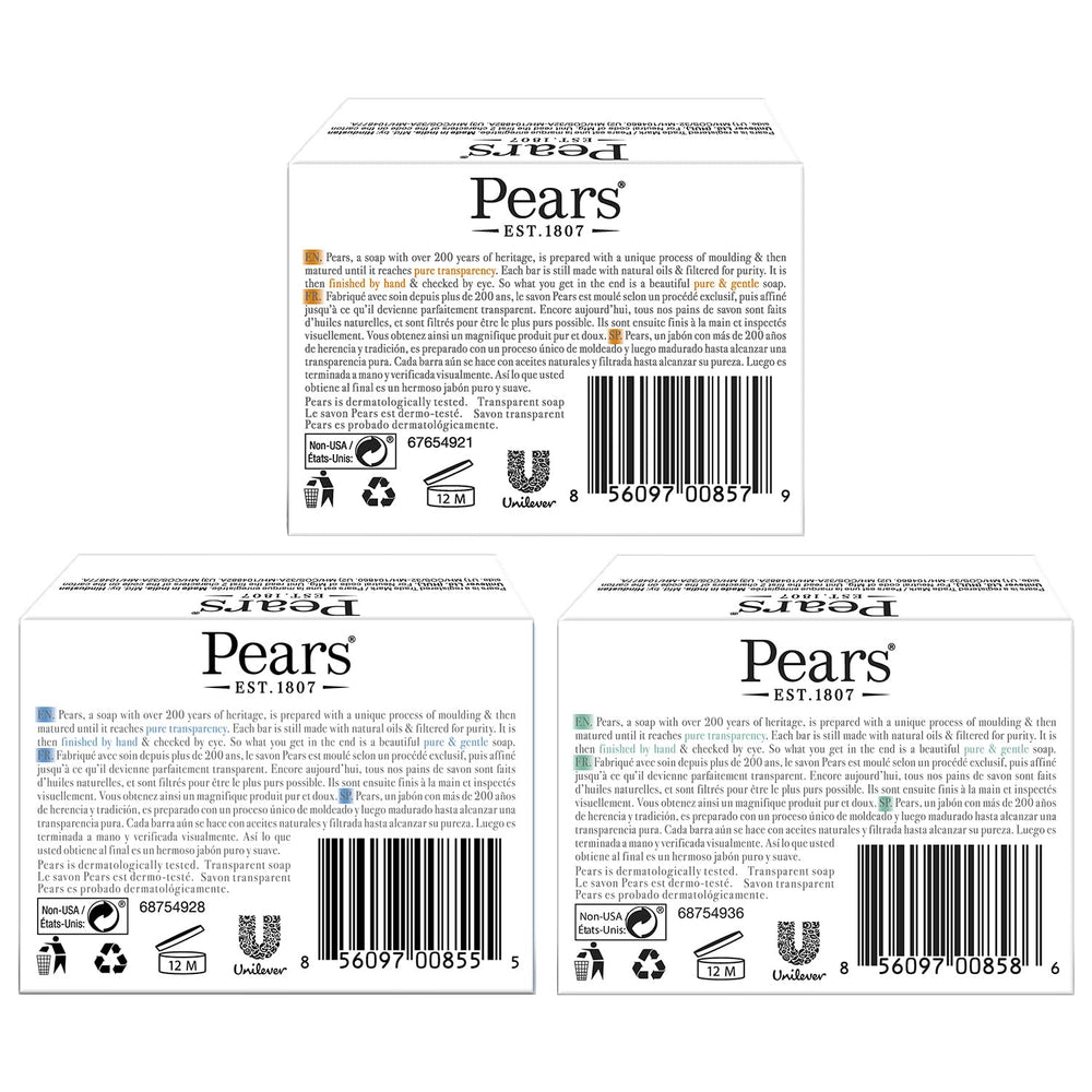 Pears amber translucent bar close-up highlighting smooth texture