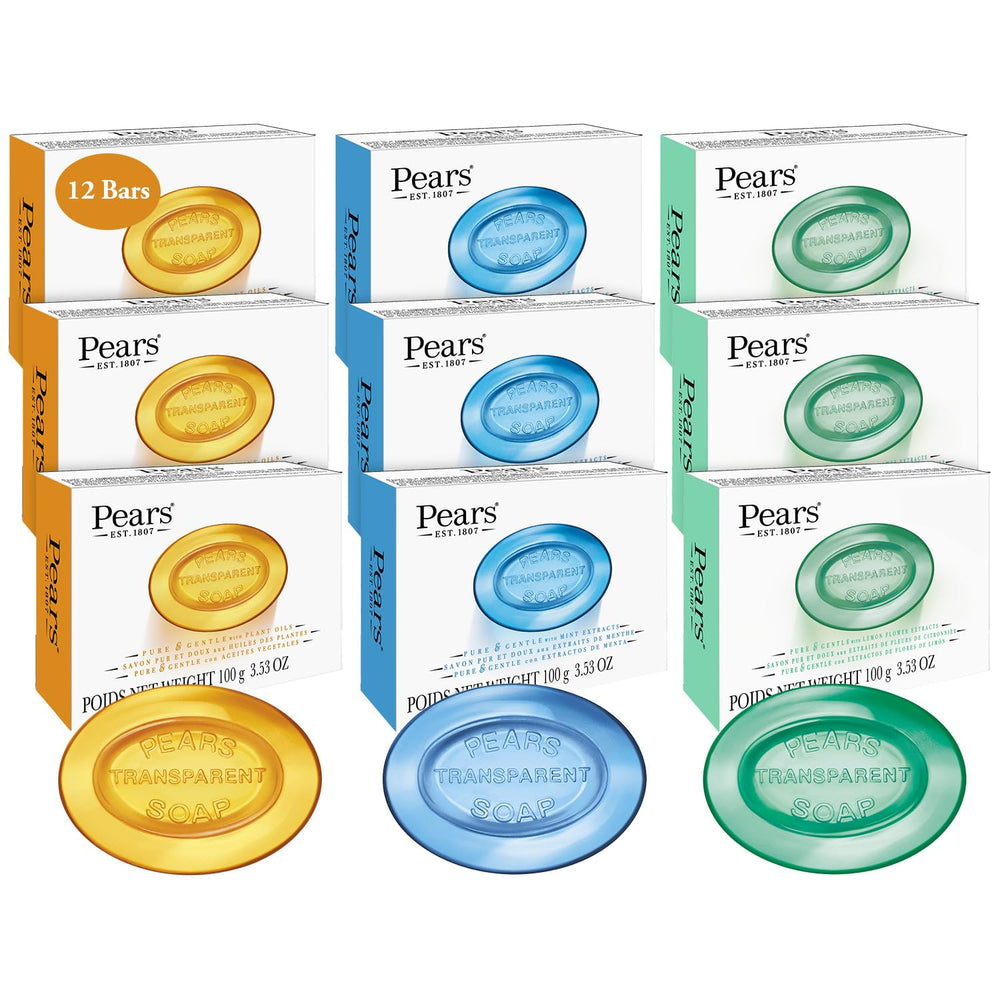 Pears front packaging showing 12-pack useful for stocking up