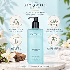 Pecksniff's label close-up highlighting ingredients list and crafted-in-England detail for transparency