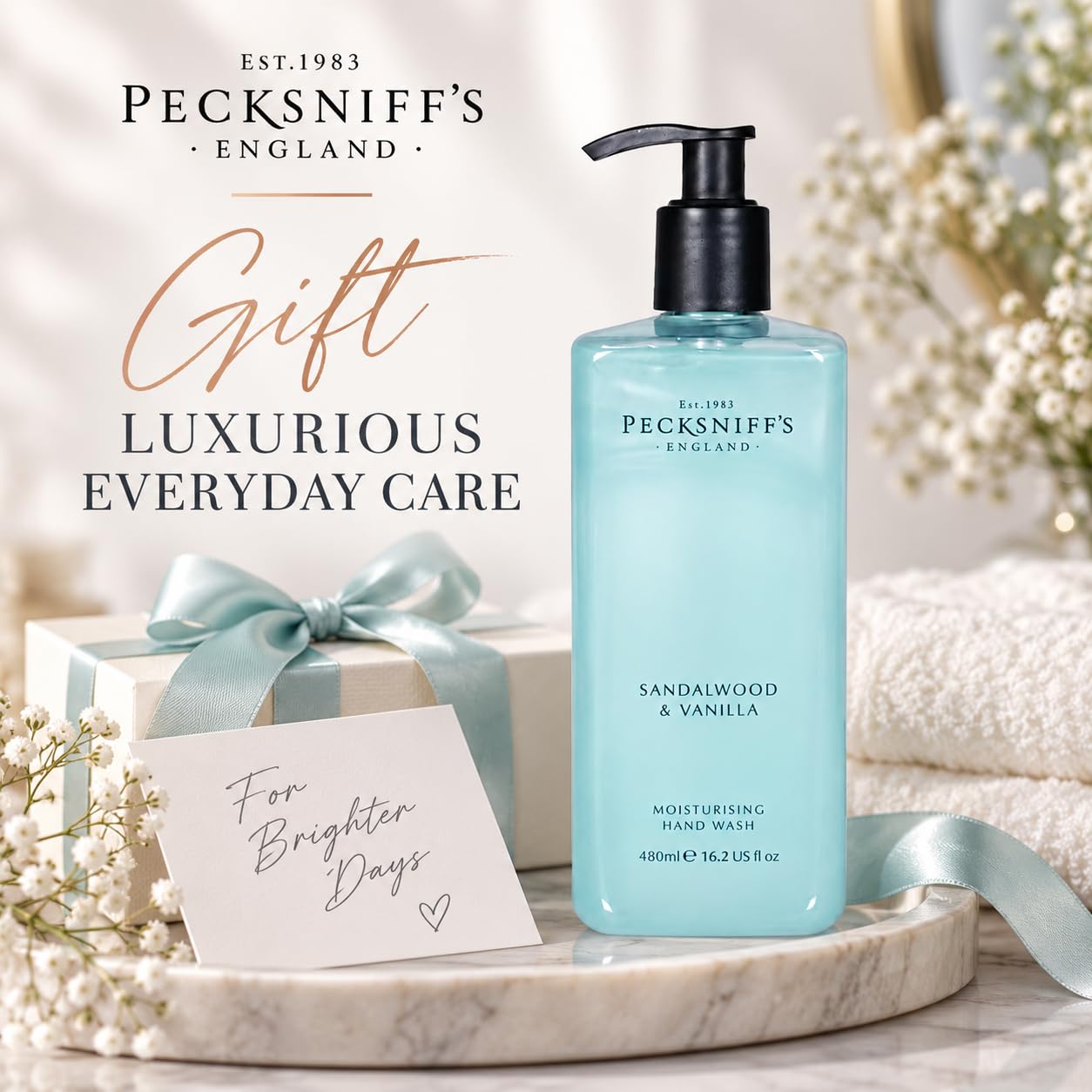 Pecksniff's in kitchen handwash scene displaying practical everyday use and pleasant fragrance