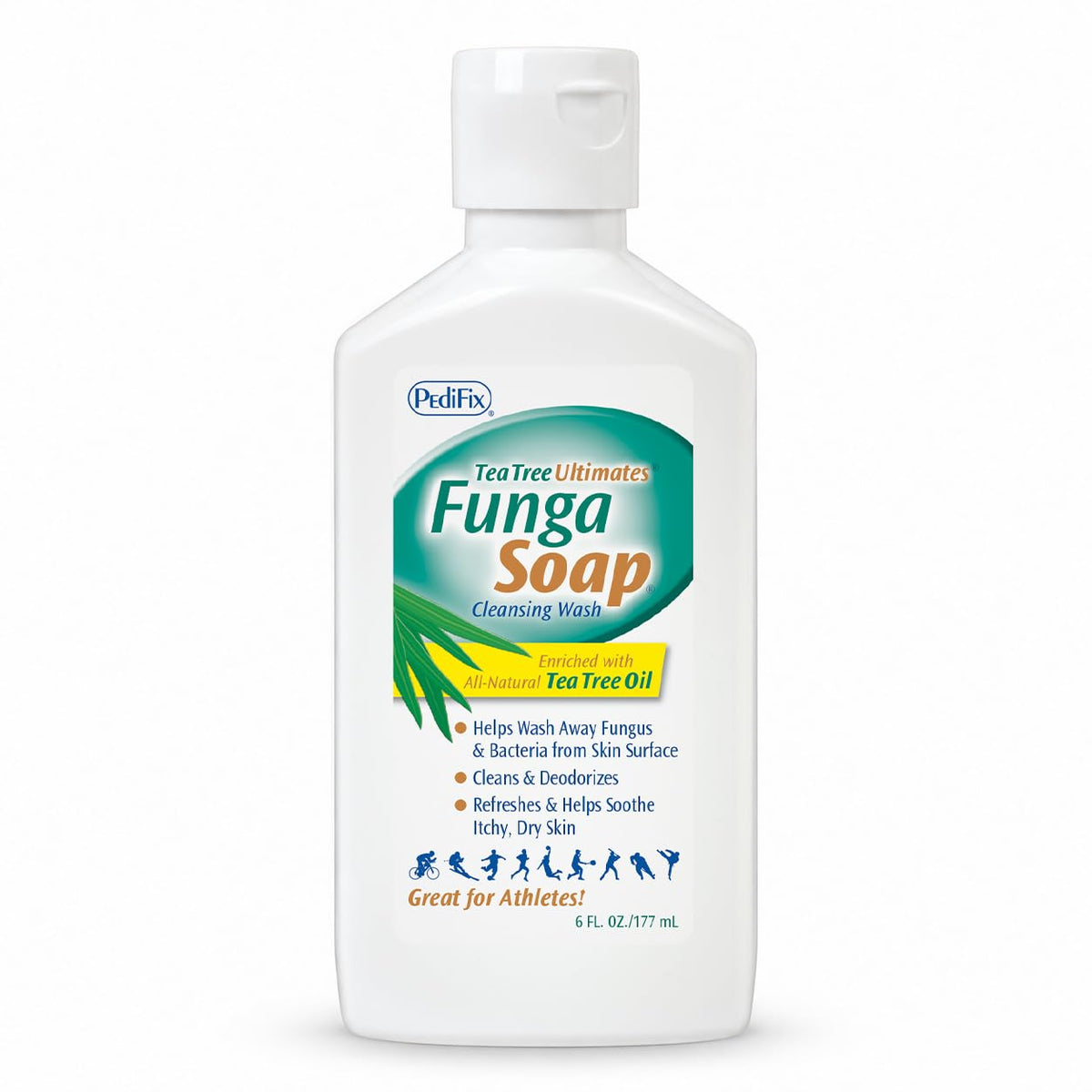 Pedifix FungaSoap front bottle showing clean packaging and travel size benefit