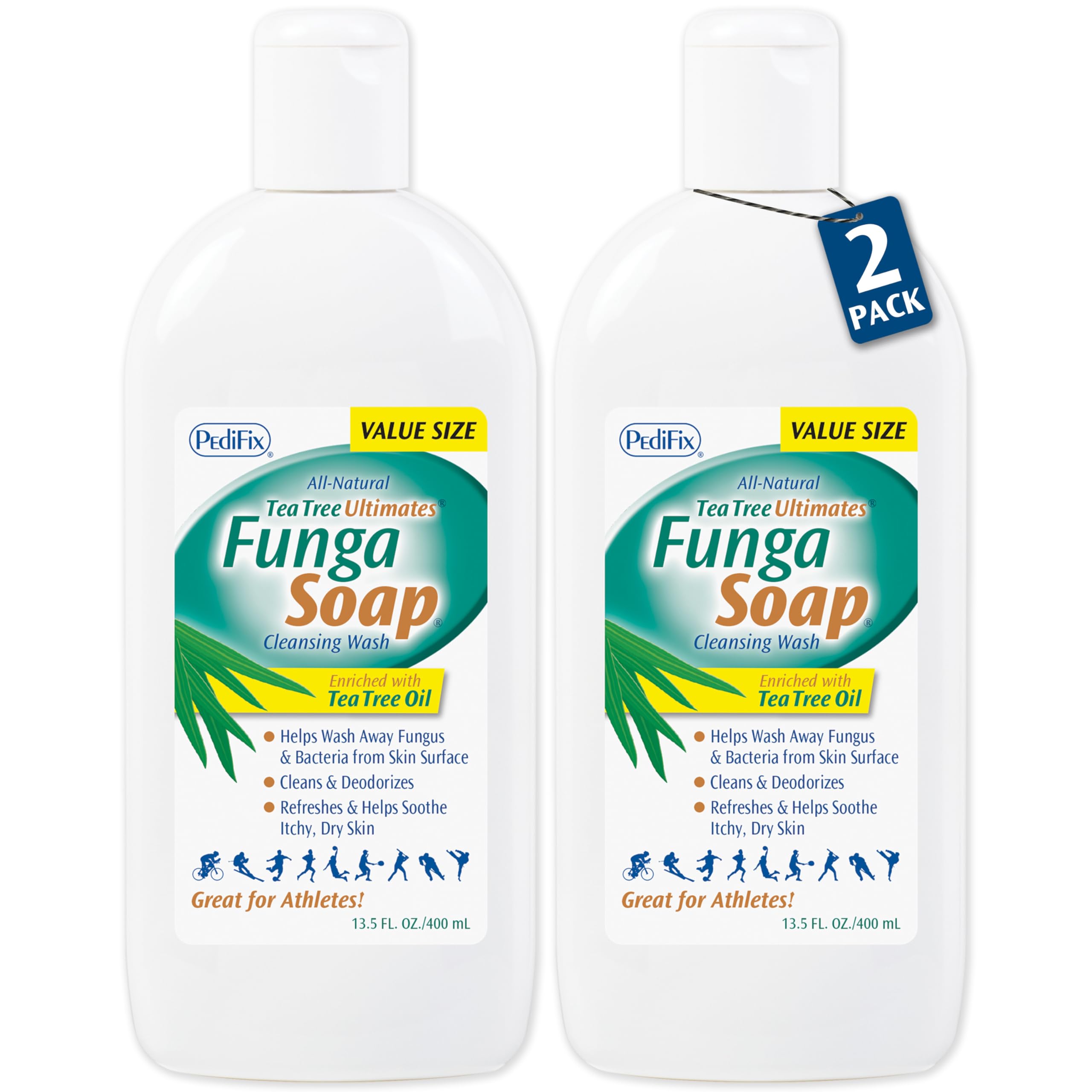 Pedifix FungaSoap front packaging shows product and size, promoting clear labeling benefits