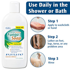Pedifix pump dispensing wash highlighting easy one-handed application