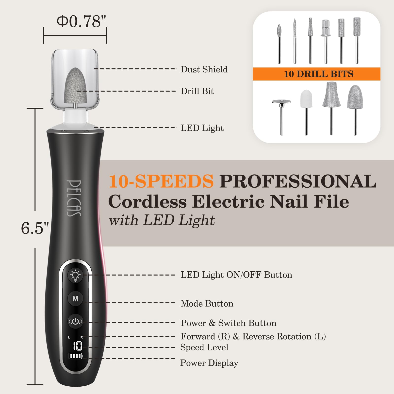 PELCAS size comparison in hand showing ergonomic grip and reduced fatigue