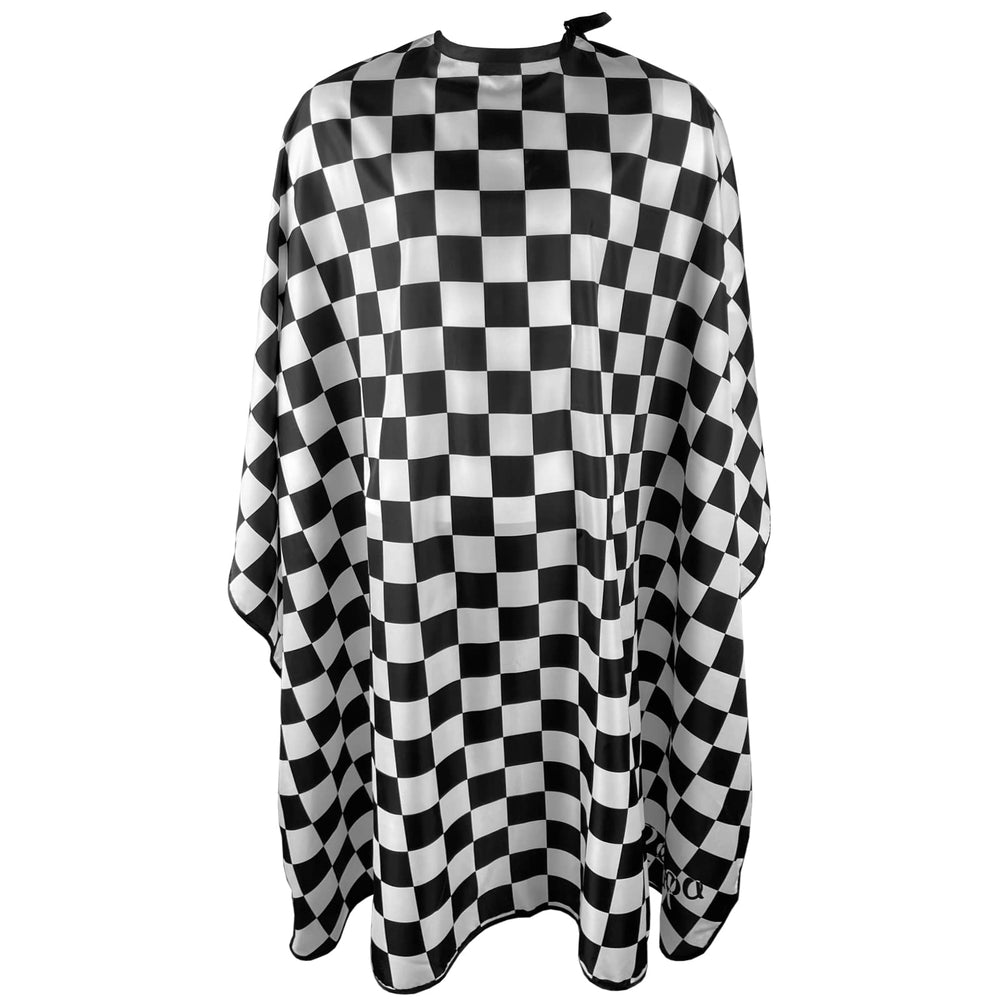 Pelocapa front checked pattern cape protecting clothes